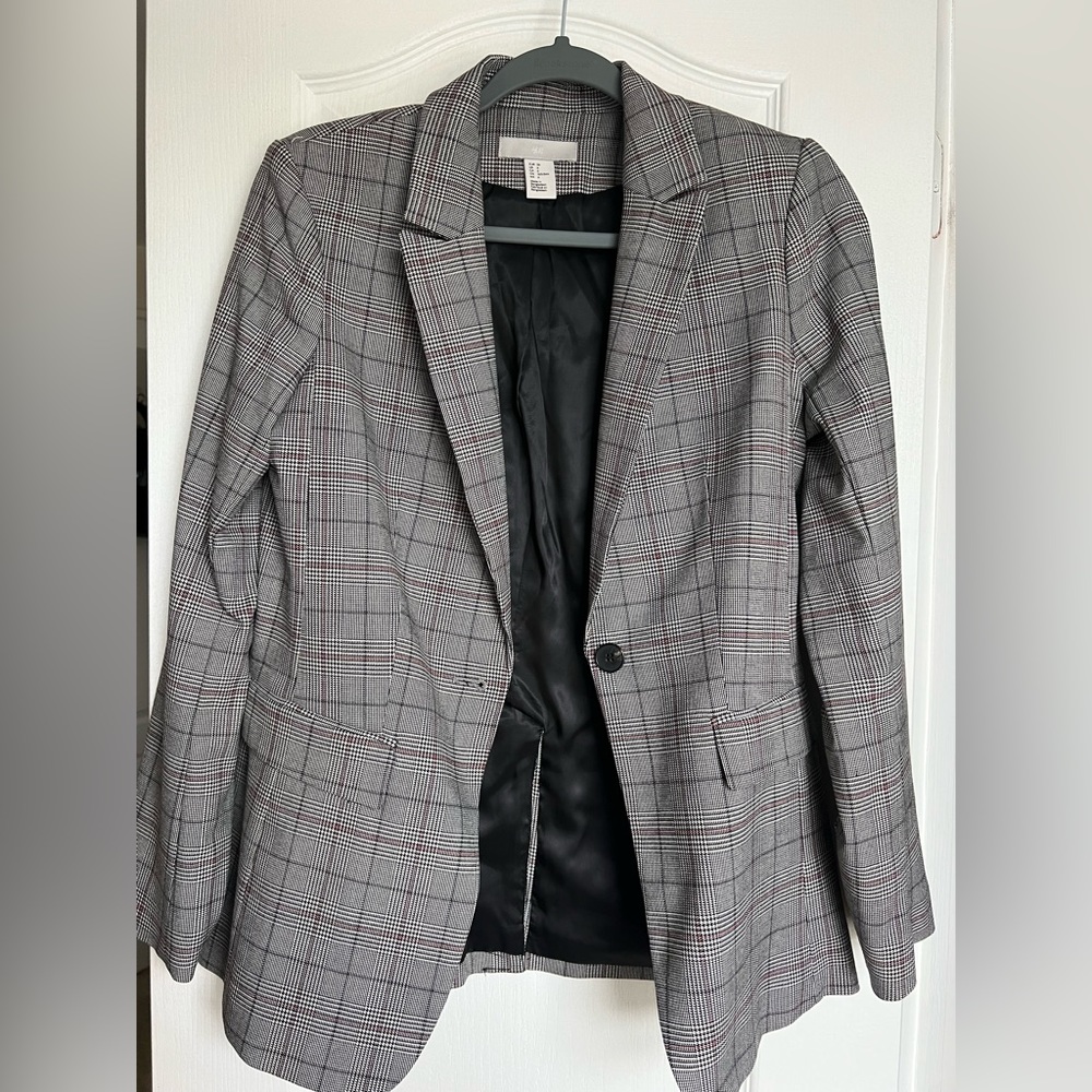 Lightly Checker Patterned Blazer - image 1